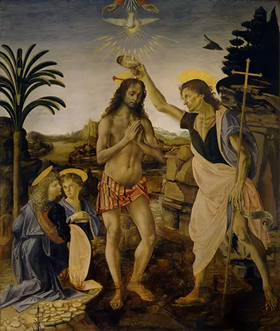 The Baptism of Christ Andrea del Verrocchio